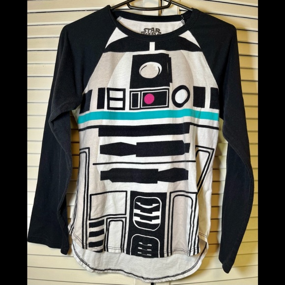 Star Wars Tops - Star Wars R2-D2 Baseball Sleeper Long Sleeve Women's Size SMALL